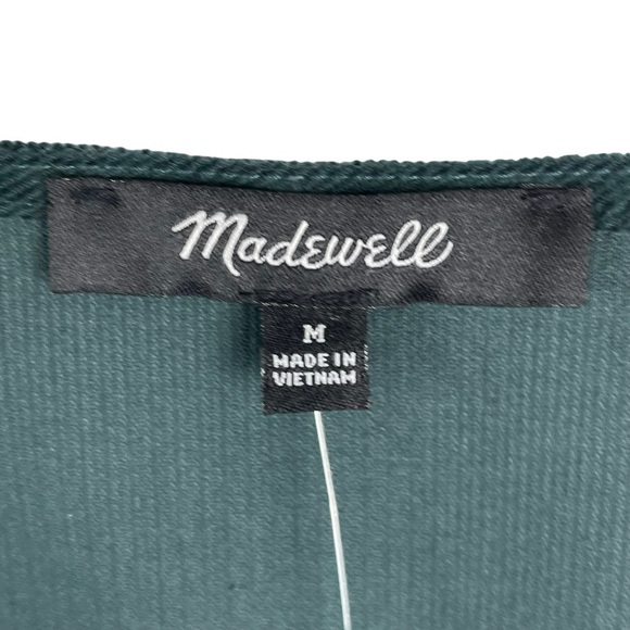 Madewell Forest Green V-Neck Blouse - Picture 11 of 14